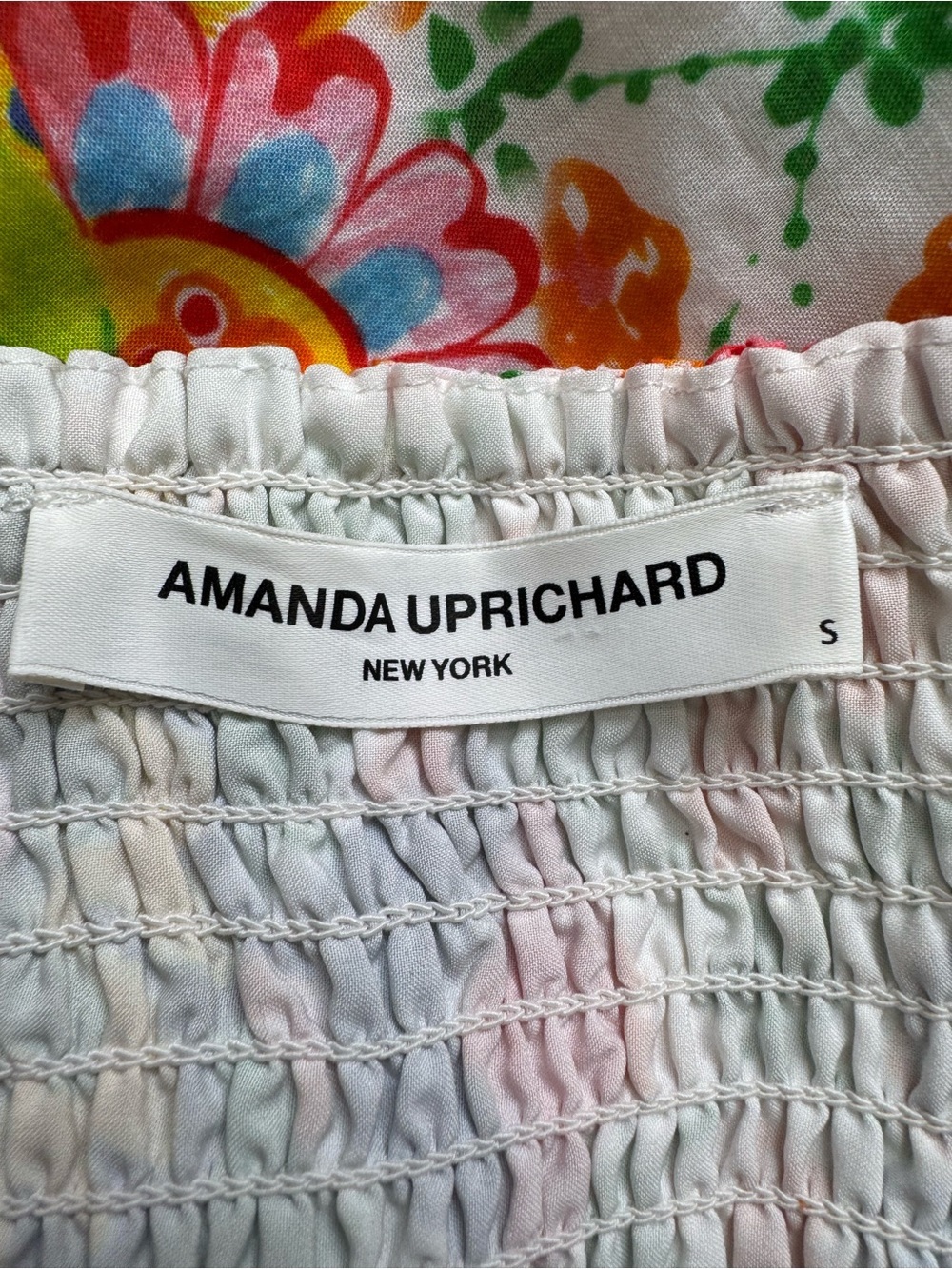 Amanda Uprichard Strapless Floral Paisley Romper Cutout Smocked Size Small - Picture 6 of 10